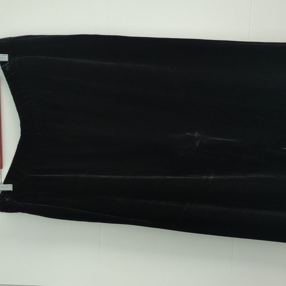 Eileen Fisher Crushed Black Velvet Wide-Leg Pants XL minimalist boho relaxed fit - Picture 8 of 9